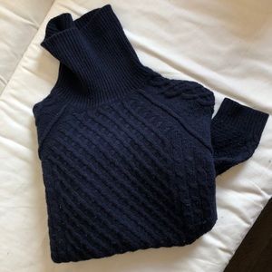Vince Wool & Yak Navy Turtleneck Sweater